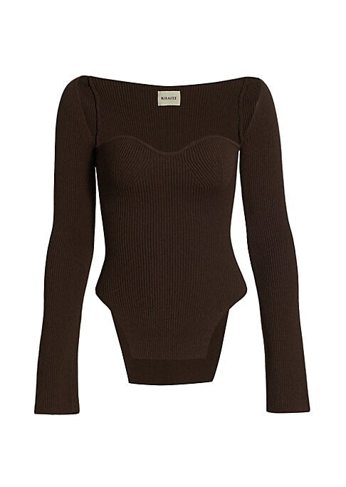 Sweetheart Ribbed Sweater