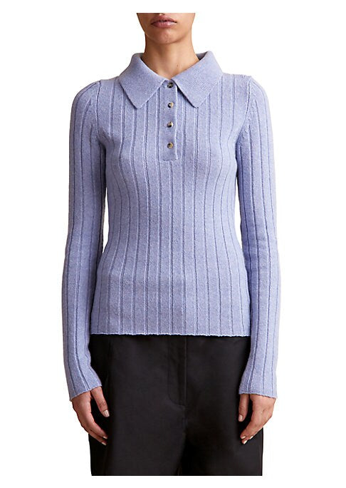 Chic Cashmere Polo Sweater