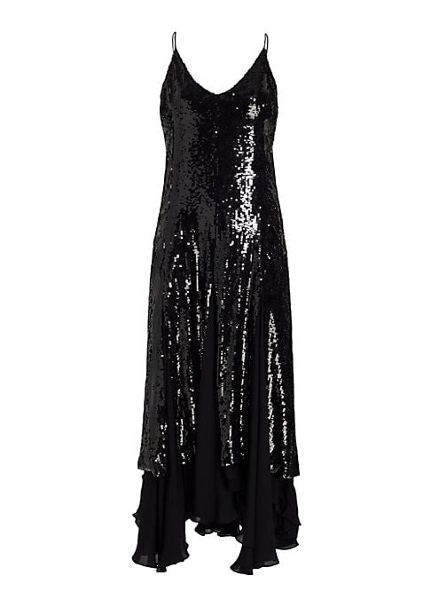 Glimmering Silk Slip Dress