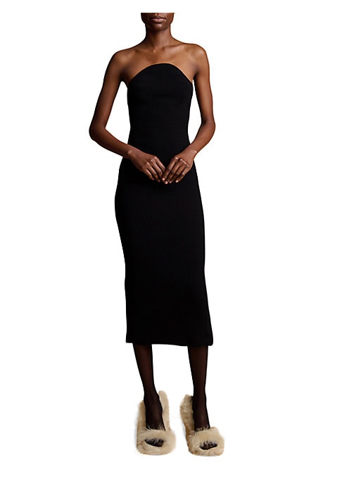 Sleek Ribbed Midi Dress