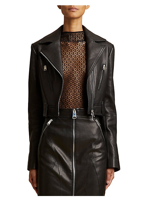 Chic Cropped Leather Jacket