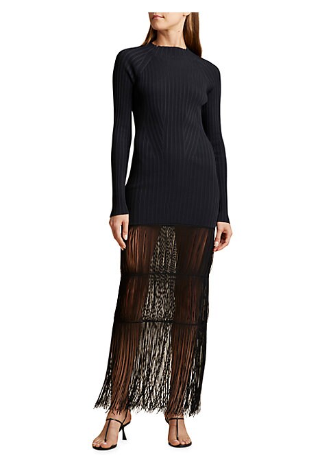 Fringe Elegance Maxi Dress