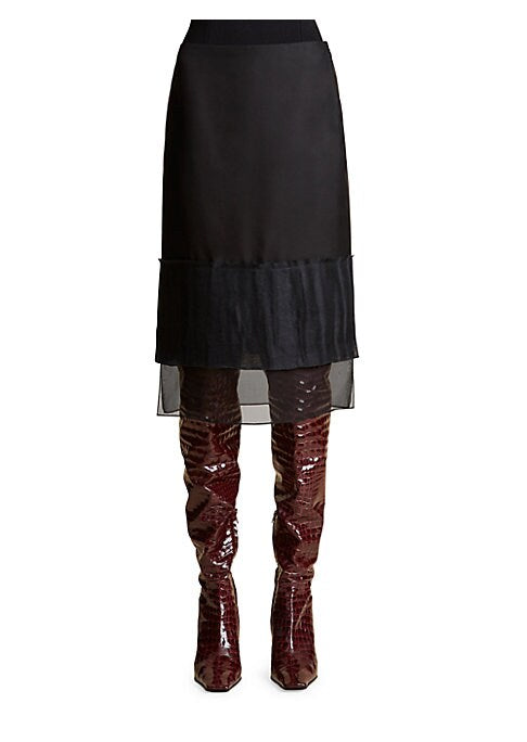 Silk Tiered Elegance Skirt