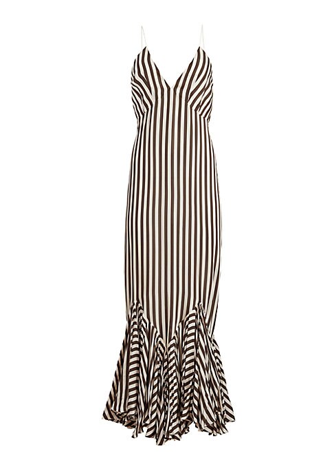 Elegant Striped Fishtail Dress
