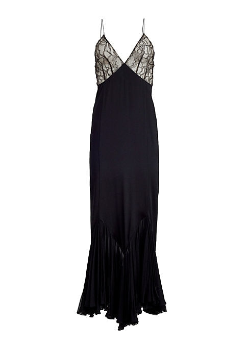 Silk Lace Fishtail Dress