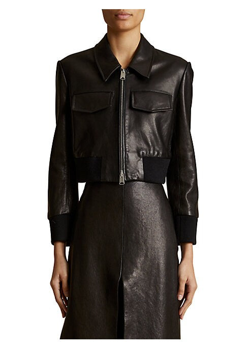Chic Cropped Leather Jacket