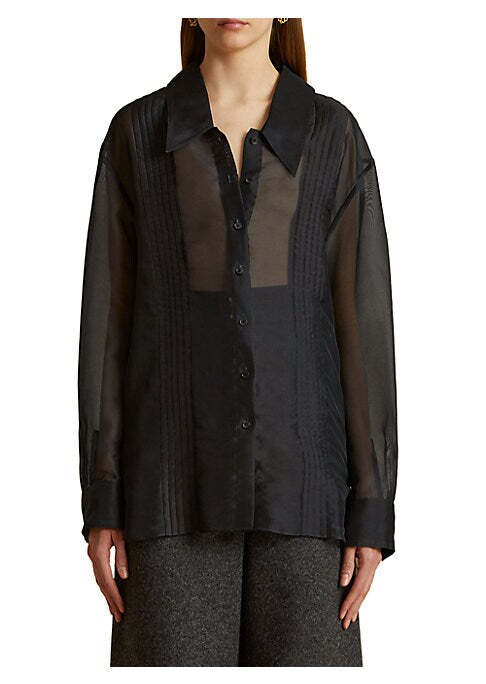 Silk Luxe Pleat Top