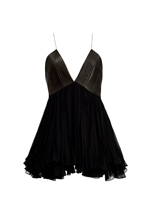 Ruffled Leather Chic Top