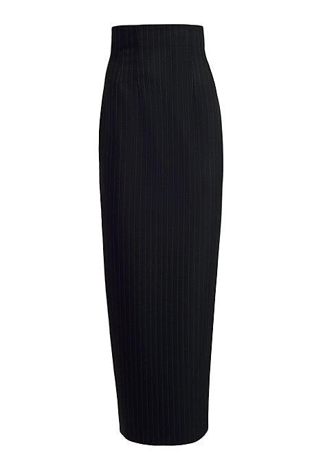 Pinstripe Luxe Maxi Skirt