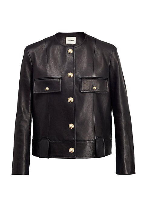 Chic Leather Statement Jacket