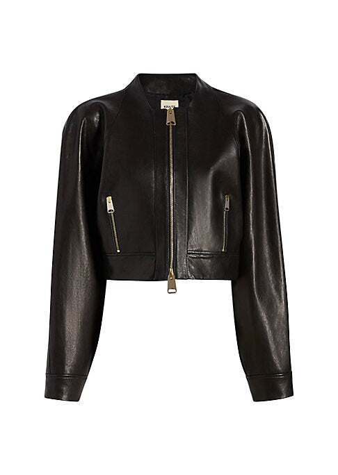 Chic Leather Square Jacket