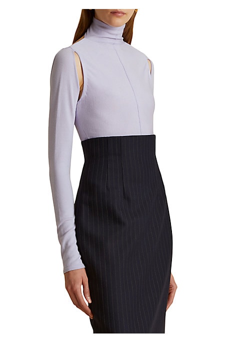 Slit Shoulder Wool Top