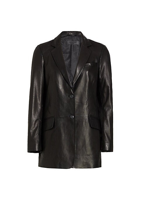 Luxe Leather Longline Blazer