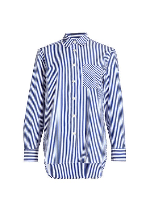 Chic Striped Poplin Top