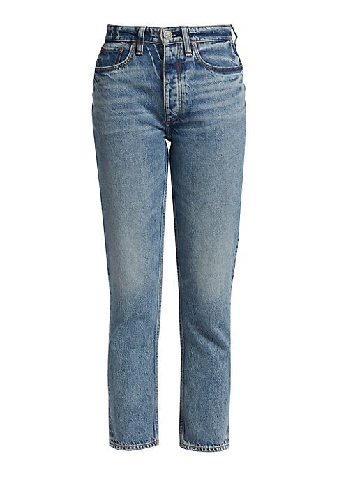 High-Rise Ankle Cigarette Jeans