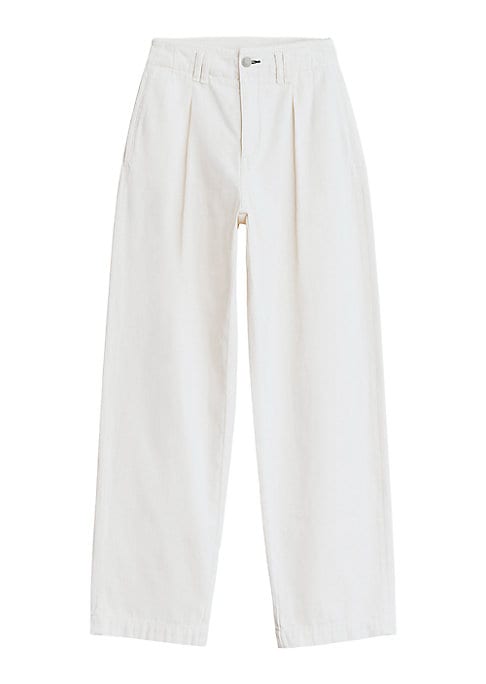 Chic Pleat Denim Trousers