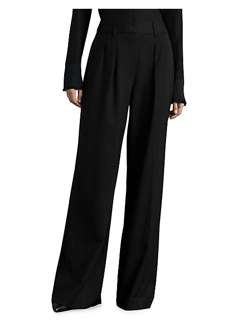 Chic Wide-Leg Wool Pants