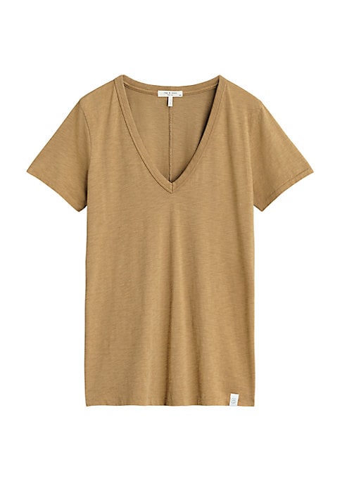 Relaxed Cotton V-Neck Tee