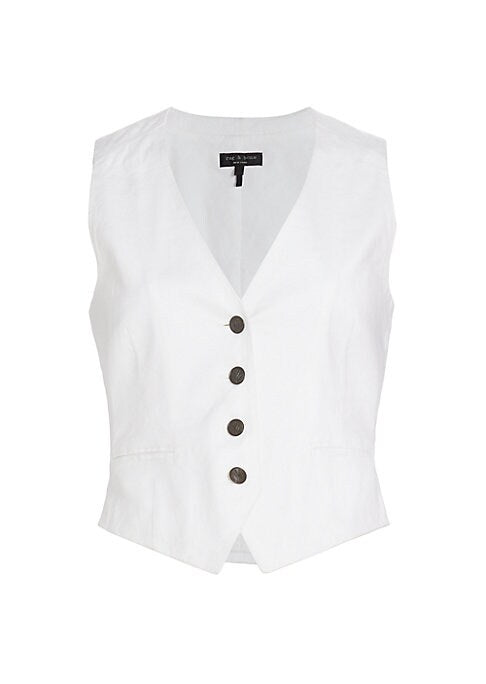 Chic Linen Crop Vest