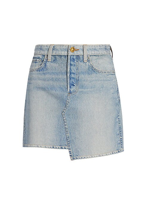 Faded Wrap Mini Skirt