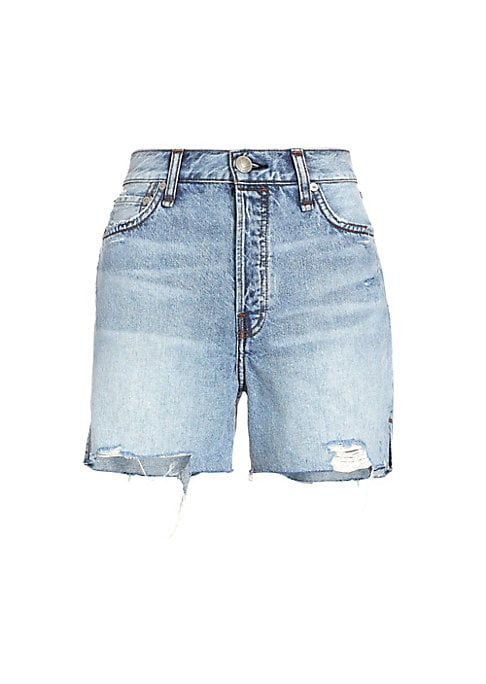Retro Distressed Denim Shorts