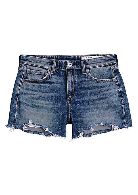Distressed Low-Rise Shorts