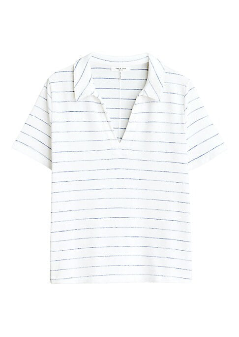 Chic Stripes Polo Top