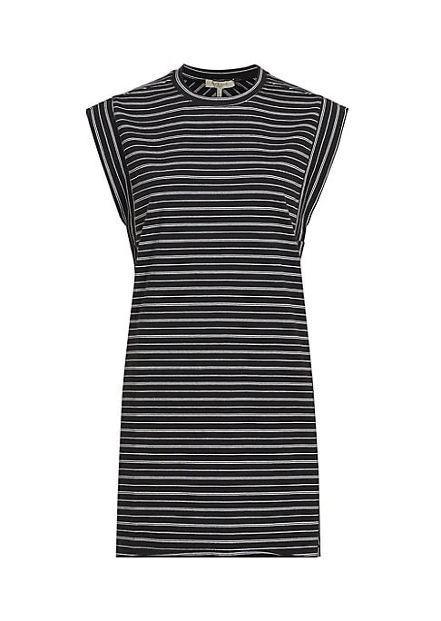 Striped Cap Sleeve Dress