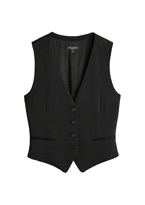 Chic Cropped Crepe Vest