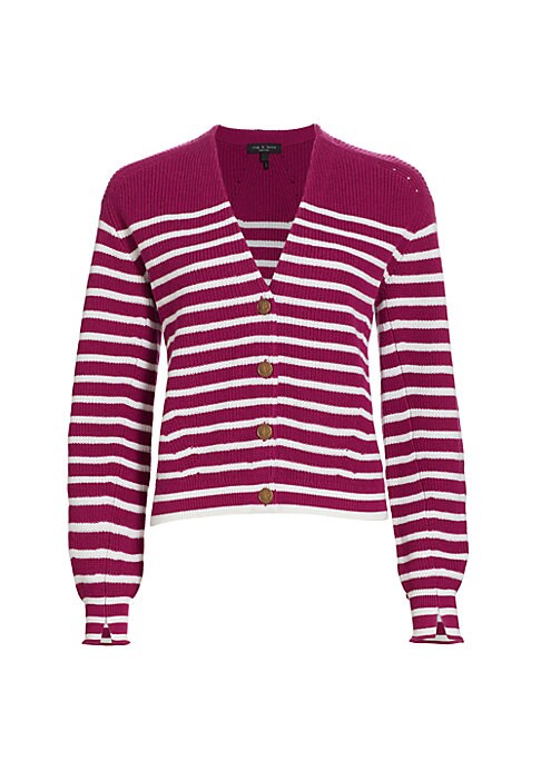 Striped Cashmere Cardigan