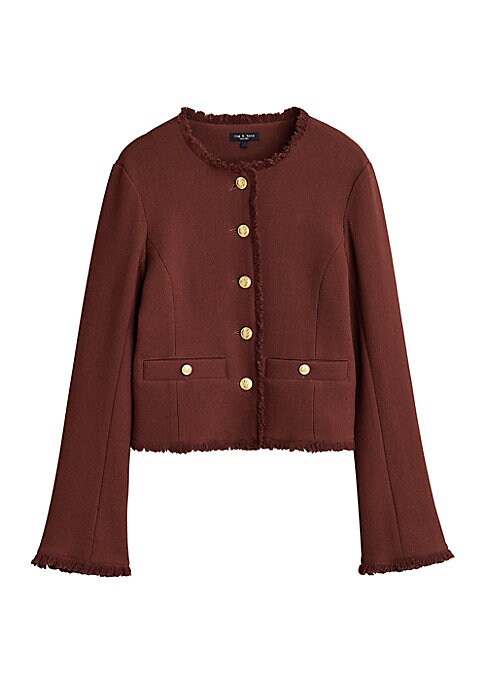Fringe Elegance Wool Jacket