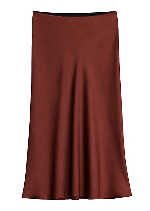 Satin Slip Midi Skirt