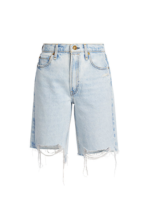 Retro Distressed Denim Shorts