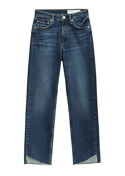 Raw Edge Straight Jeans