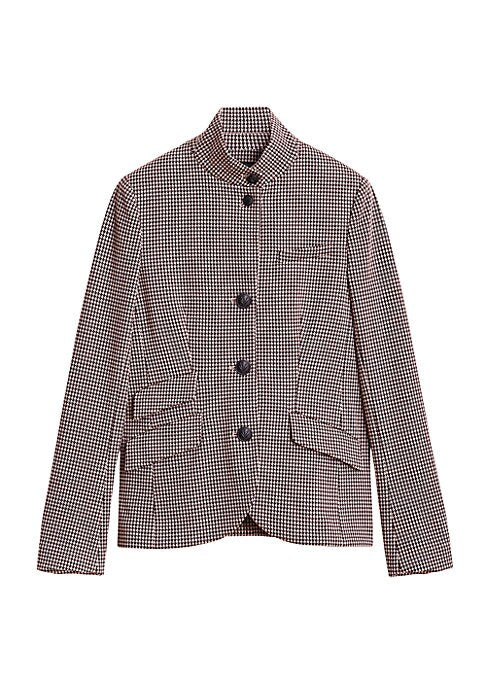 Houndstooth Military Blazer