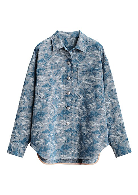 Chic Jacquard Denim Jacket