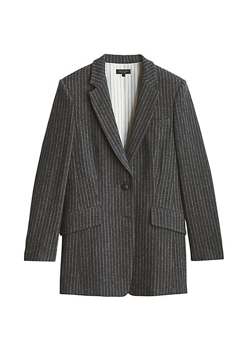 Pinstripe Wool Blazer