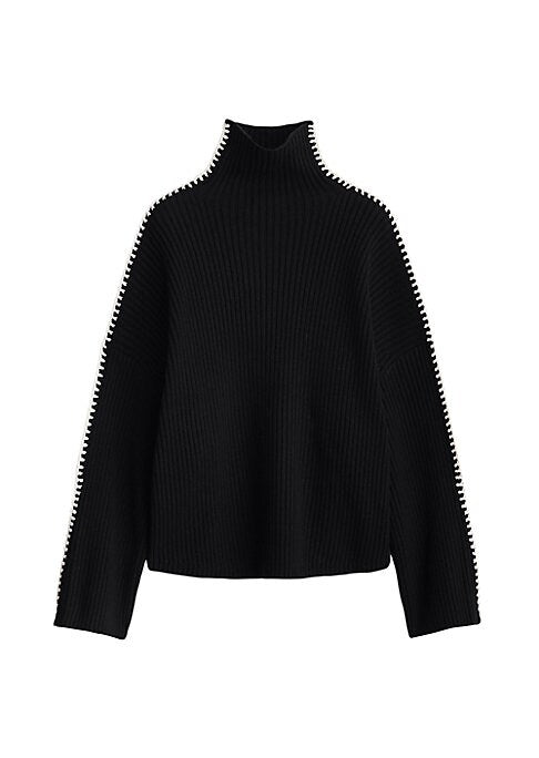 Cozy Contrast Turtleneck Sweater