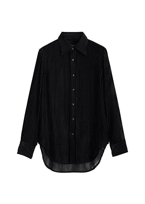 Velvet Stripes High-Low Top