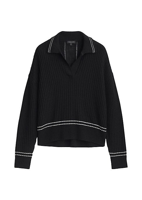 Merino Relaxed Polo Sweater