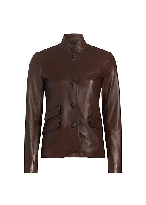 Glossy Leather Jacket
