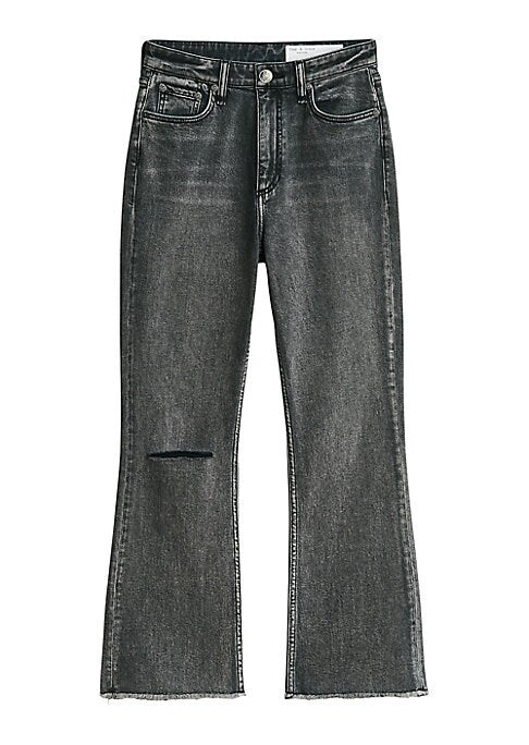 Kick-Flare Ankle Jeans