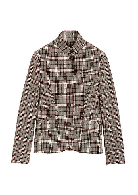 Plaid Cotton-Blend Jacket