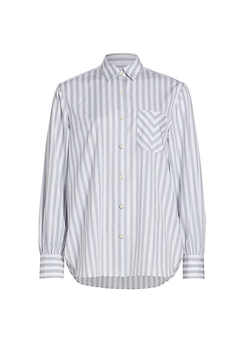 Chic Striped Button-Up