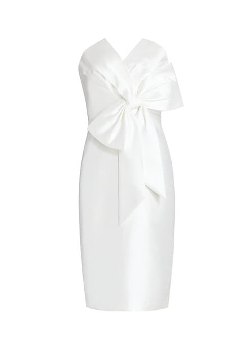 Draped Bow Cocktail Dress