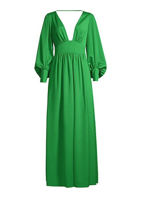 Dramatic Sleeve Crepe Gown