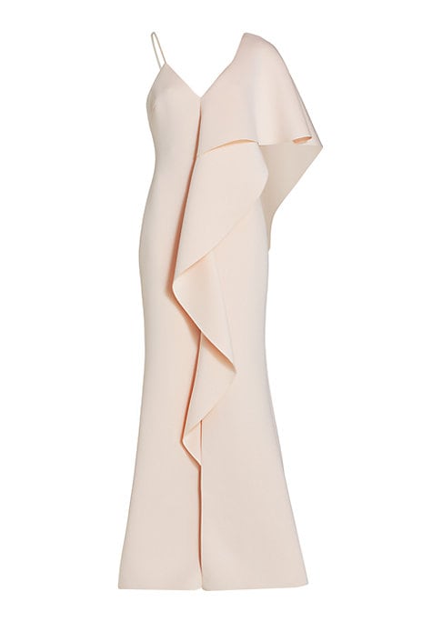 Dramatic Flutter Column Dress
