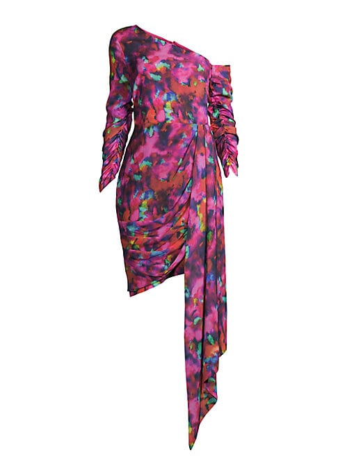 Draped Floral Minidress