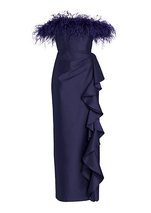Feathered Elegance Gown