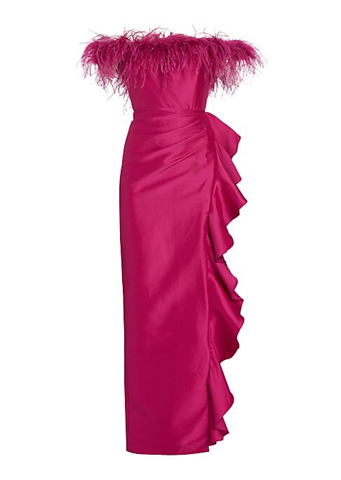Feather Luxe Ruffle Dress